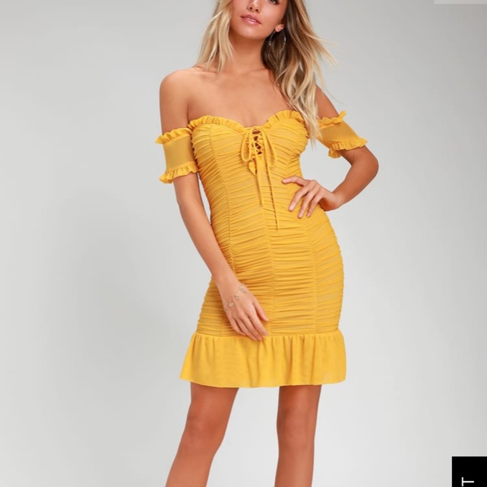 Off the shoulder lace-up dress Bardot milkmaid top
